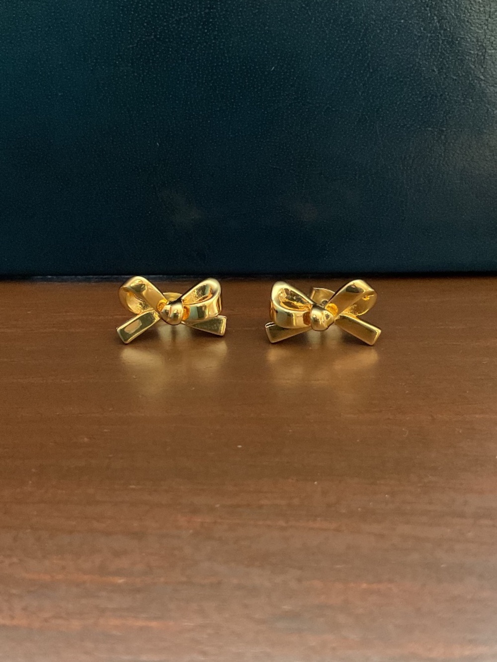 Kate Spade gold bow earrings